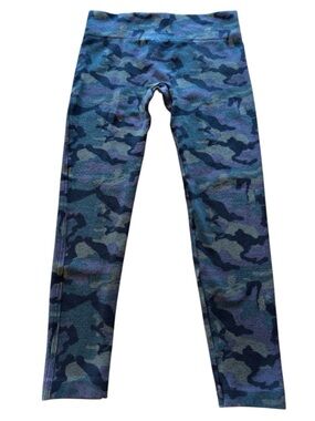 First Looks Blue & Navy Camo Leggings L/XL